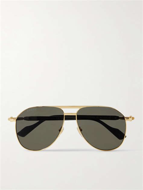 medium aviator sunglasses with gucci logo on temple|Gucci aviator prescription sunglasses.